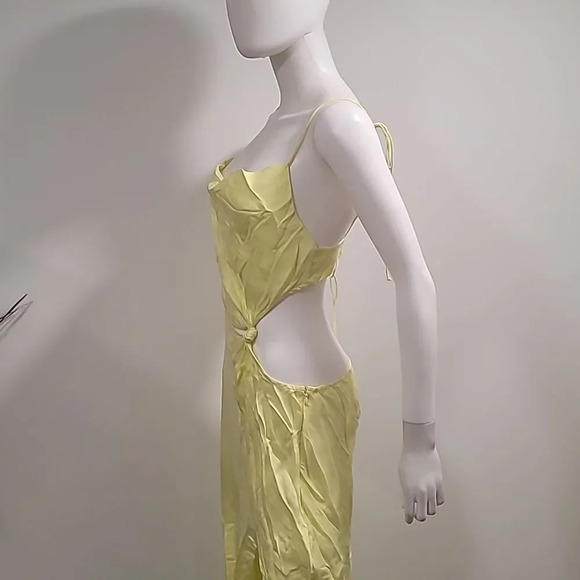 FOR Love & Lemons Kyra Cut Out Maxi Dress in Yellow - Picture 6 of 12